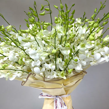 White Dendrobium Orchid Bouquet
